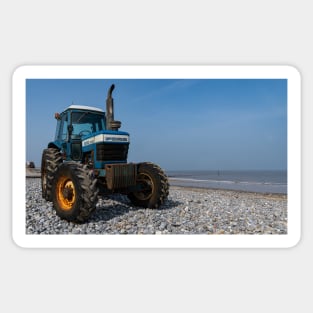 Tractor on a beach Sticker